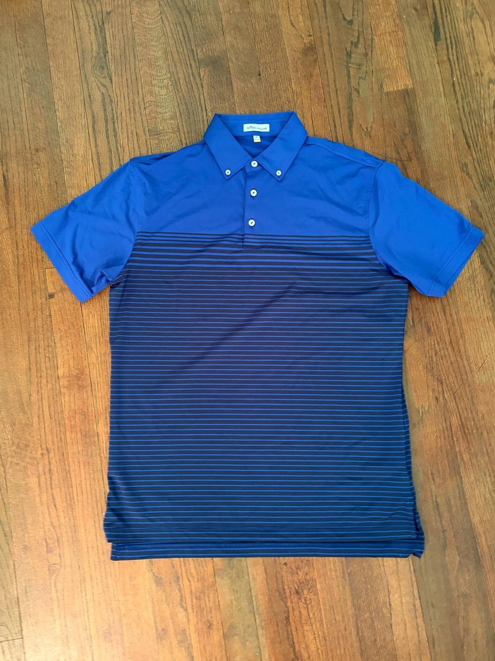 Peter Millar Men’s Blue Striped Polo Shirt